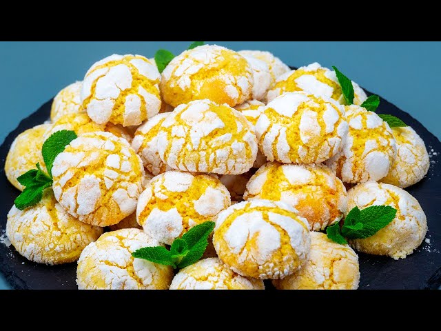 Лимонное печенье с яблоками и мятой