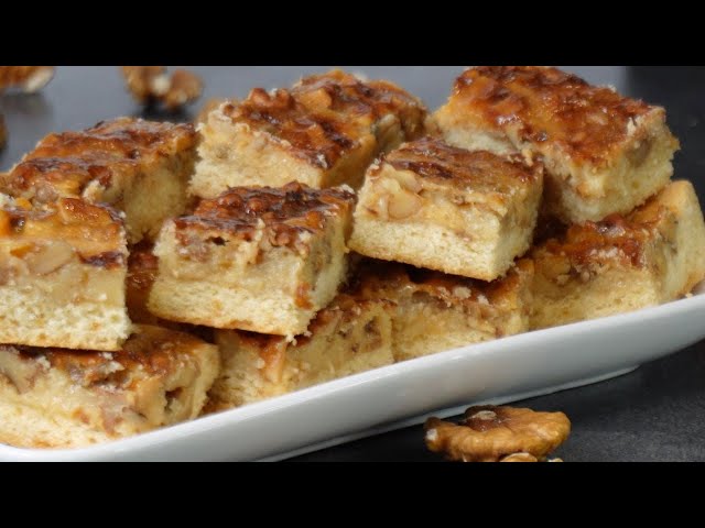 Ореховый пирог со сгущённым молоком