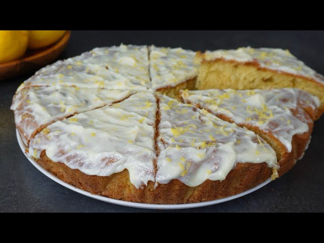 Лимонный пирог с помадкой из сгущёнки