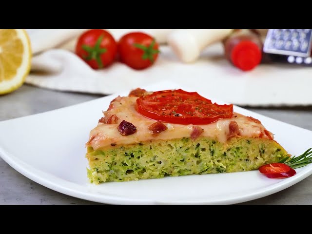 Запеканка из брокколи с сыром и беконом