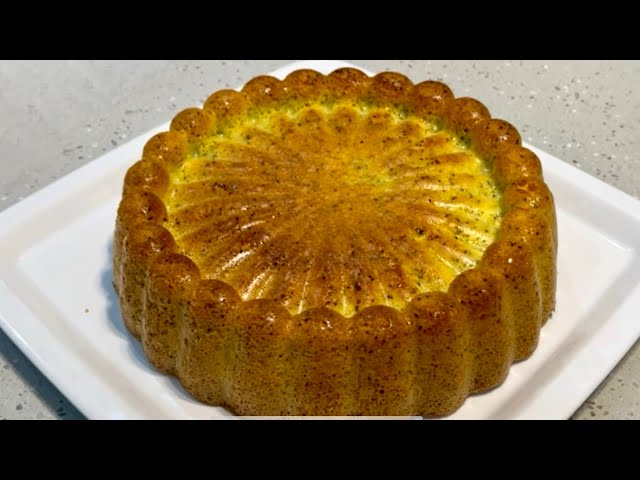 Миндально-маковий бисквитный пирог