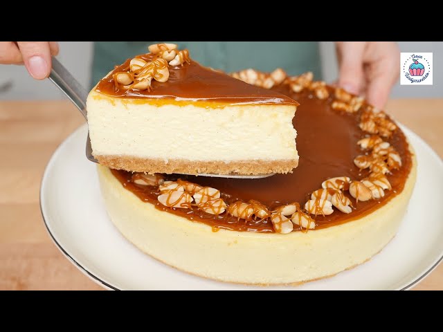 Пышный чизкейк с карамелью и белым шоколадом