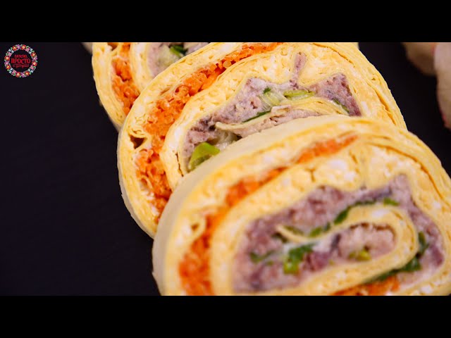 Закусочные рулеты на скорую руку 