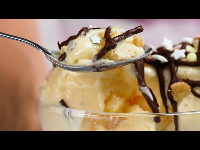 Домашнее молочное мороженое с шоколадом и Савоярди