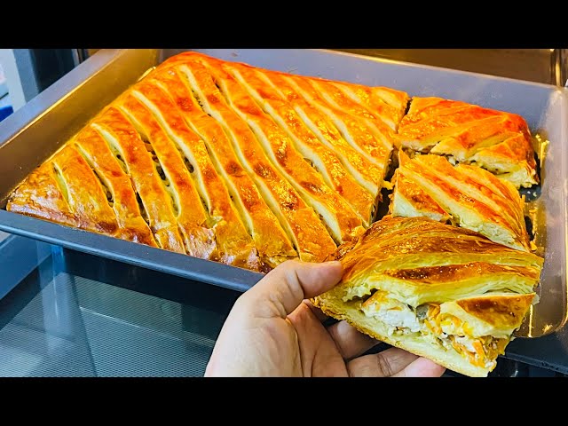 Шедевральная слоёная выпечка с курицей и грибами