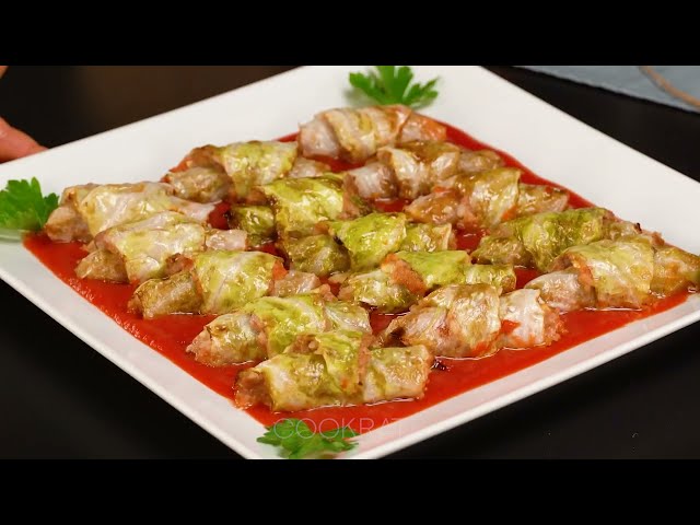 Капустные рулеты с мясной начинкой под томатно-молочным соусом