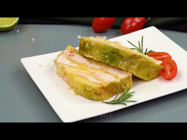Капустная запеканка с курицей, картофелем и сыром