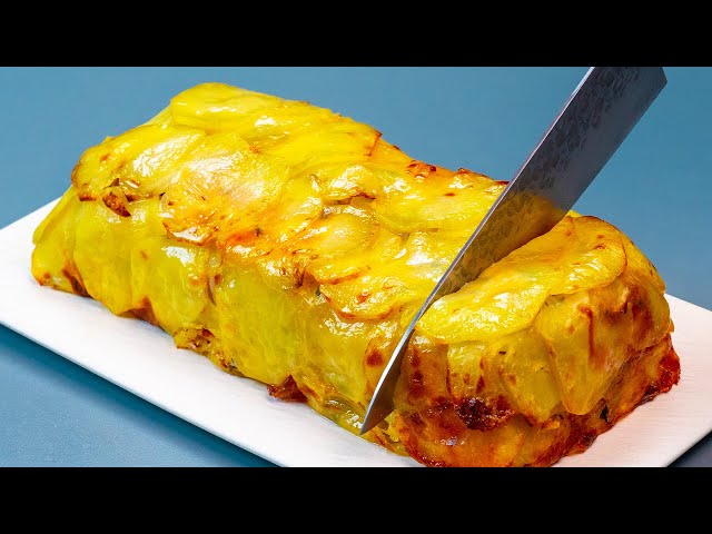 Картофельно-грибная запеканка с курицей и сыром