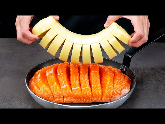 Лосось со сливочно-грибным соусом и рисом по-восточному