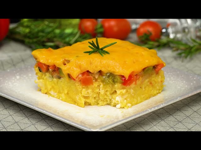 Овощная запеканка с цветной капустой и чеддером