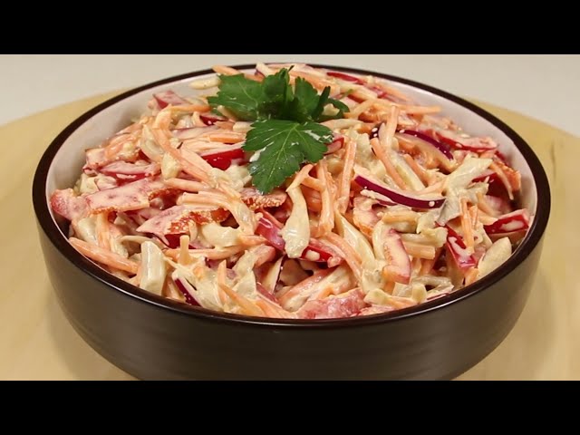 Салат из вешенок с болгарским перцем и морковью по-корейски