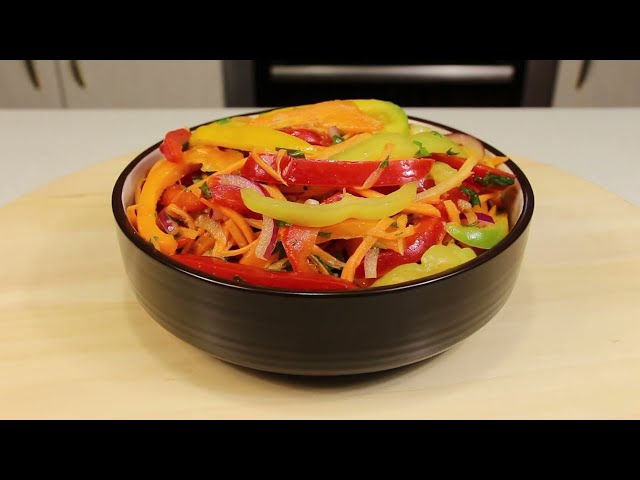 Маринованный болгарский перец по-корейски