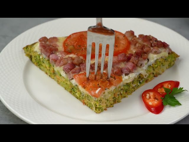 Запеканка из брокколи с беконом и сыром