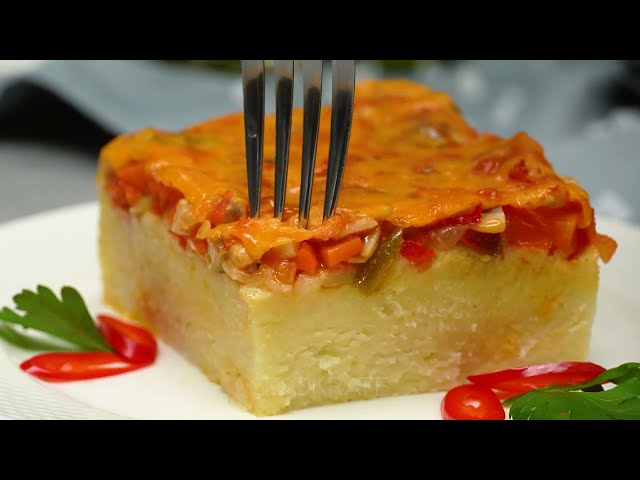 Овощная запеканка с цветной капустой и чеддером