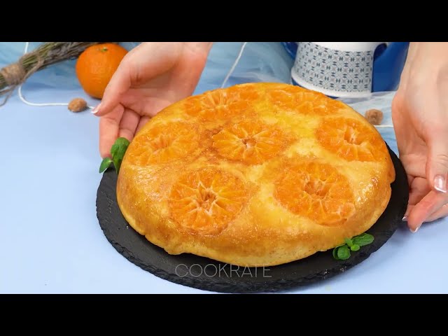 Мандариновый пирог с горячим шоколадом