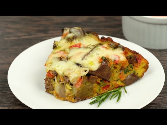 Запеканка с куриной печенью и овощами