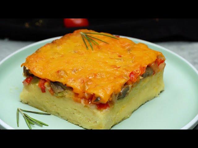 Запеканка из цветной капусты с грибами и овощами
