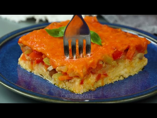 Овощная запеканка с цветной капустой и шампиньонами