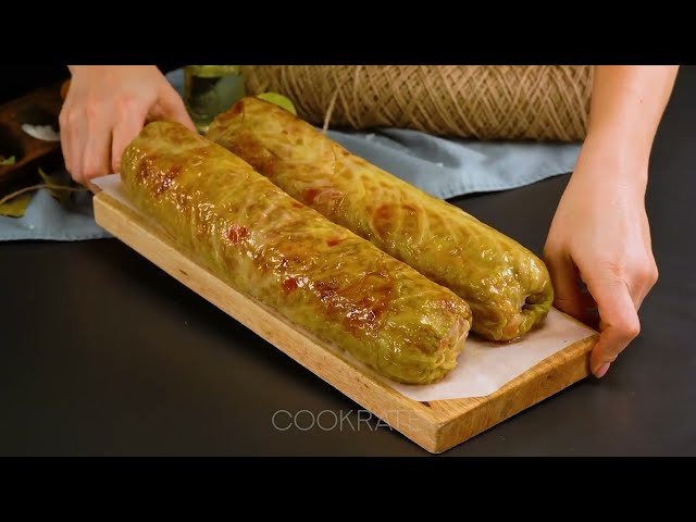Капустные рулеты с мясной начинкой и плавленым сыром