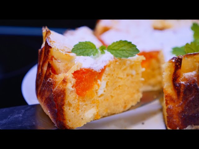 Творожная запеканка с абрикосами