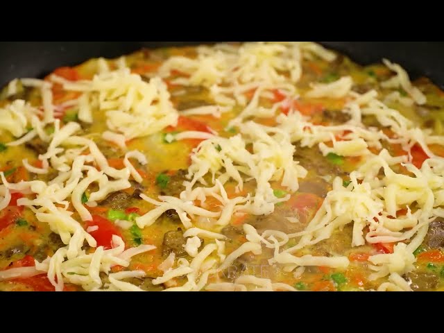 Тушёная куриная печень с овощами и сыром