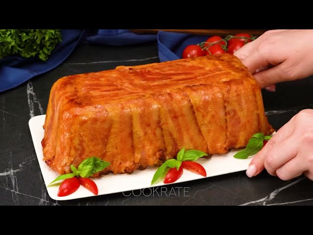 Картофельная запеканка с курицей и беконом