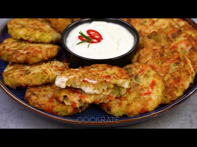 Овощные котлеты из капусты с чесночным соусом