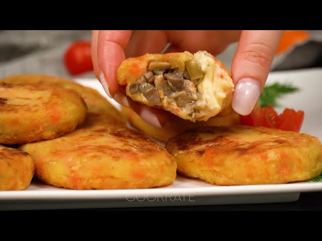 Картофельные котлеты с грибной начинкой