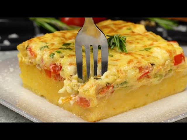 Нежная овощная запеканка с шампиньонами и сыром
