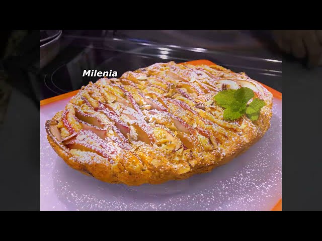 Яблочный пирог с грецкими орехами