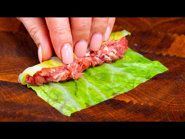 Капустные рулеты с мясным фаршем и рисом
