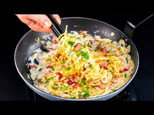 Насыщенная паста с брокколи, беконом и сливочно-перечным соусом