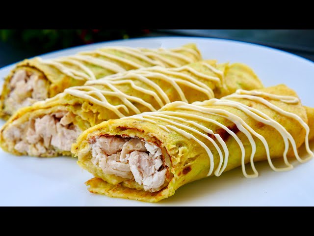 Кабачковые блинчики с куриным филе