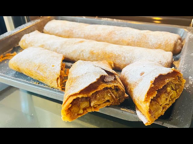 Яблочный пирог с орехами и изюмом