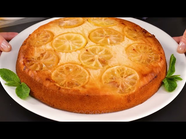 Лимонный пирог на кефире с глазурью