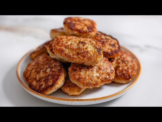 Котлеты с кабачком и картофельным пюре