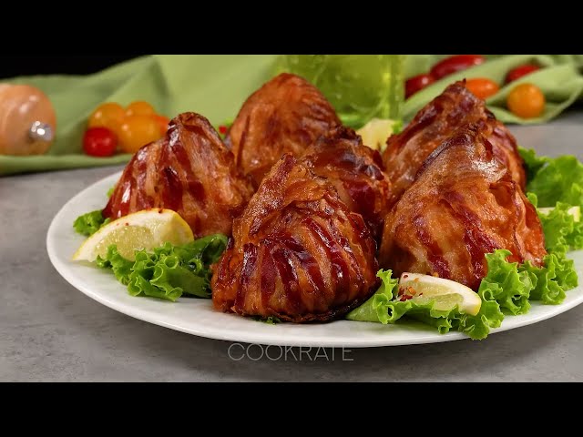 Картофельно-мясная запеканка с салатом
