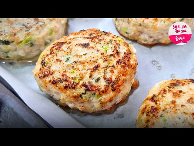 Сочные куриные котлеты с кабачком без картошки и хлеба