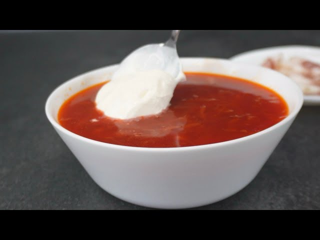 Классический борщ с овощным пюре