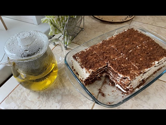 Быстрый торт из шоколадного печенья