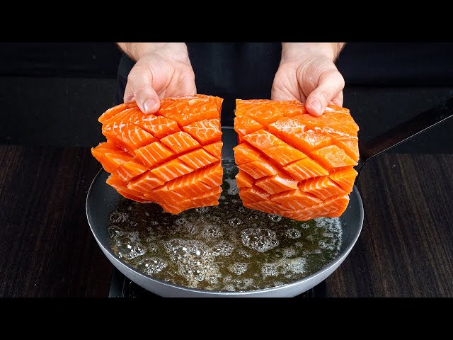 Лосось на сковороде с овощами и рисом