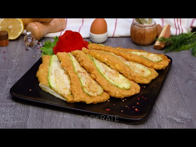 Жареные цуккини с пармезаном и сливочным сыром