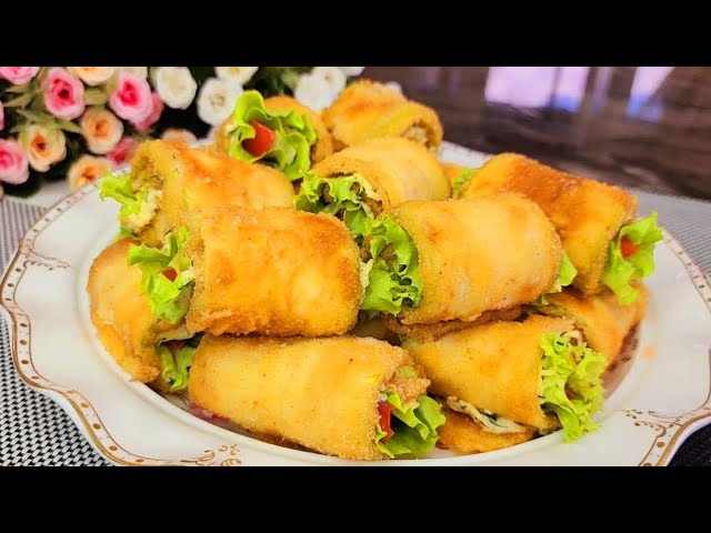 Рулетики из кабачков с сыром и зеленью Рулетики из кабачков с сыром и зеленью