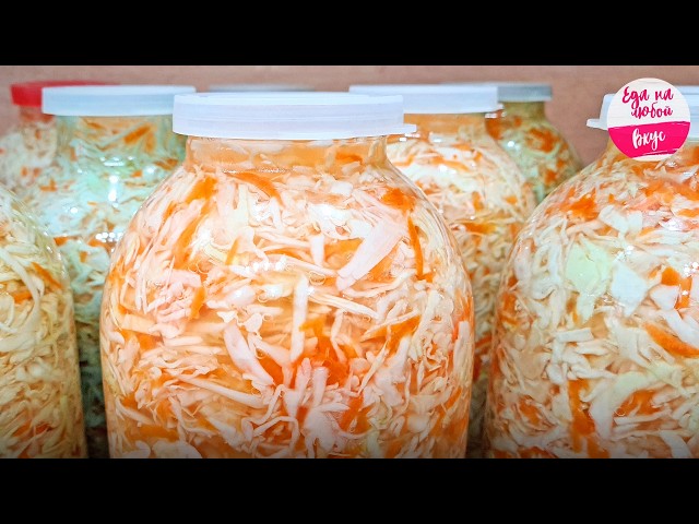 Классическая квашеная капуста в 3-литровой банке