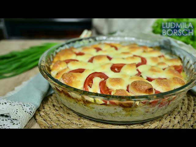 Куриное филе, запечённое с помидорами и сыром