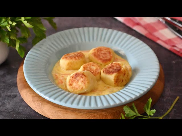 Картофельные фрикадельки в сливочном соусе