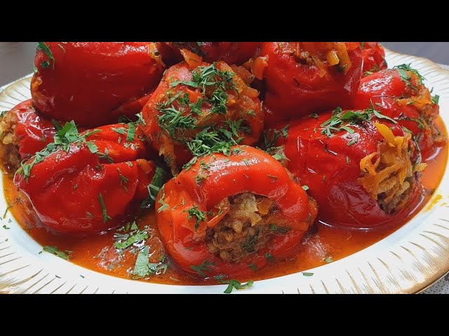 Фаршированные сладкие перцы с рисом и мясом Фаршированные сладкие перцы с рисом и мясом