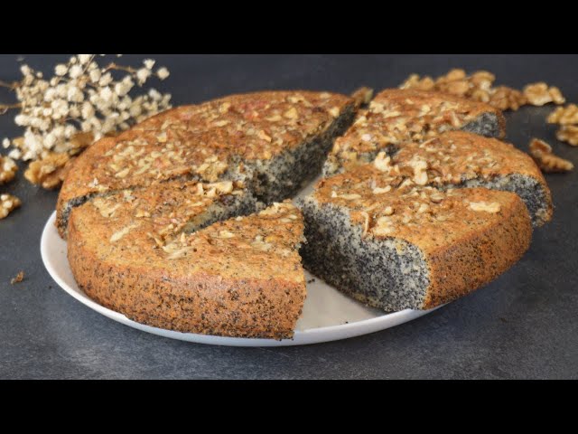 Маковый пирог с орехами