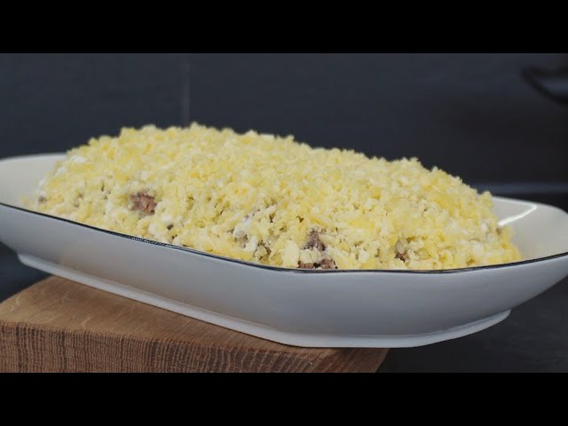 Салат Мимоза с сайрой