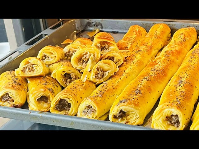 Пышная выпечка с мясным фаршем Пышная выпечка с мясным фаршем